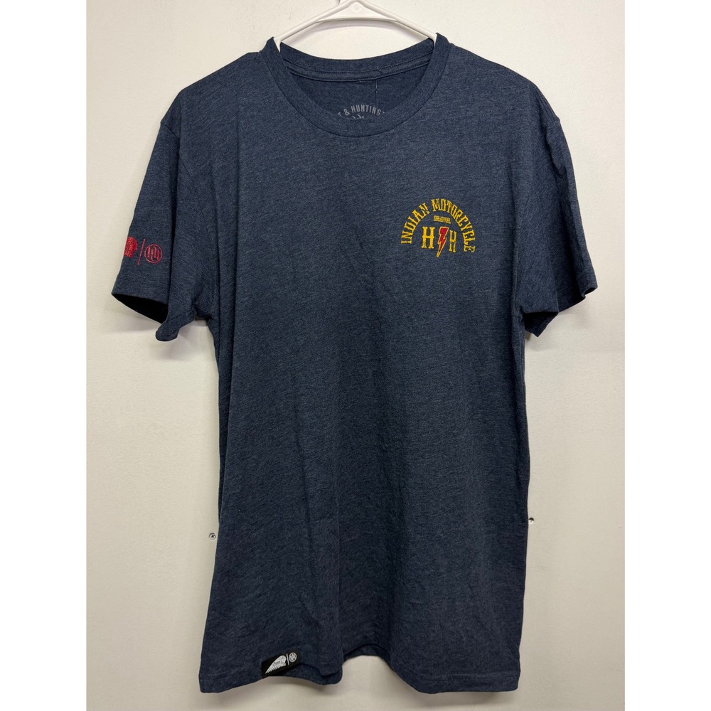 Indian Motorcycle x Hart & Huntington Risk Takers Tee Navy Mens Medium NWT